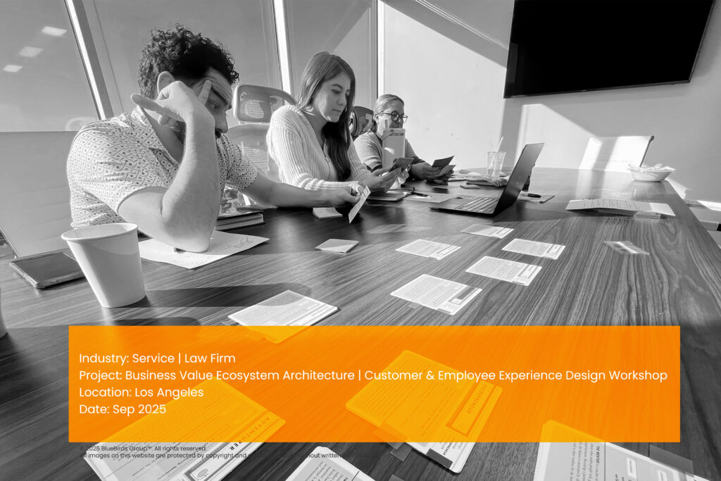 Brand positioning and Value Proposition workshop led by Aaron Sed of BlueBirds Group™ for an immigration law firm in Los Angeles, 2025